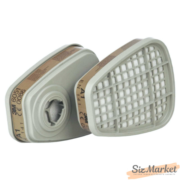 Полнолицевая маска 3М 6800 с химическим фильтром 3М 6051 A1